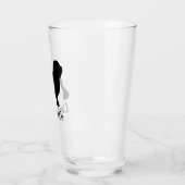 Silhouette de chien Lowchen Verre de boisson perso (Gauche)