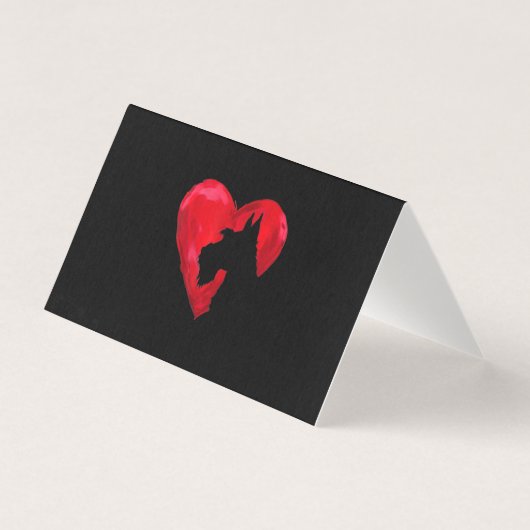 Silhouette de cœur de Schnauzer Saint-Valentin Amo (Front)
