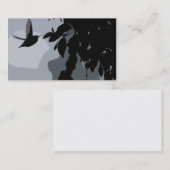 Silhouette de colibri et de carte de visite de (Devant / Derrière)