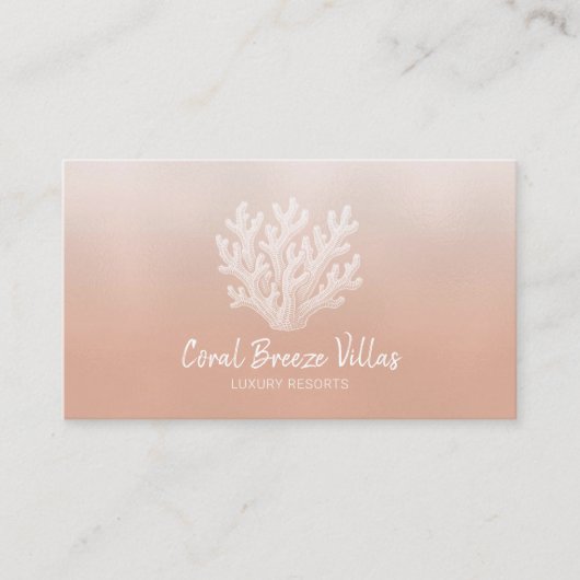 Silhouette de corail marin | Carte de visite corai (Devant)
