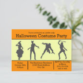 Silhouette de costume orange - Invitation de fête (Debout devant)