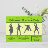 Silhouette de costume vert - Invitation à une fête (Debout devant)
