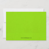 Silhouette de costume vert - Invitation à une fête (Dos)