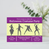 Silhouette de costume violet - Invitation de fête (Debout devant)