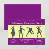 Silhouette de costume violet - Invitation de fête (Devant / Derrière)