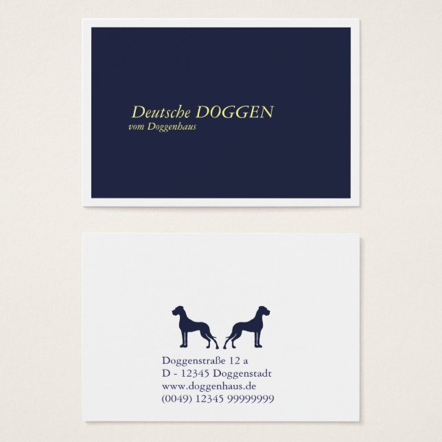 silhouette de couple de Dogue Allemand  (Devant & derrière)