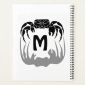 Silhouette de crabe fantôme Casant un monogramme d (Dos)