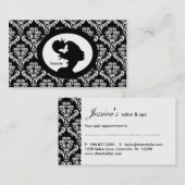 Silhouette de femme de papillon de carte de (Devant / Derrière)