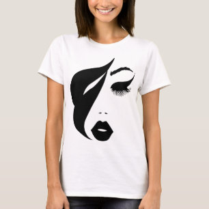silhouette de femme en vogue t-shirt