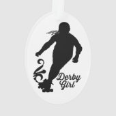 Silhouette de fille de Derby, patinage de Derby de (dos)