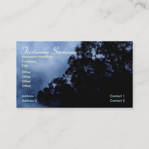 Silhouette de forêt dans le carte de visite de