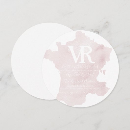 Silhouette de France Invitation (Devant / Derrière)