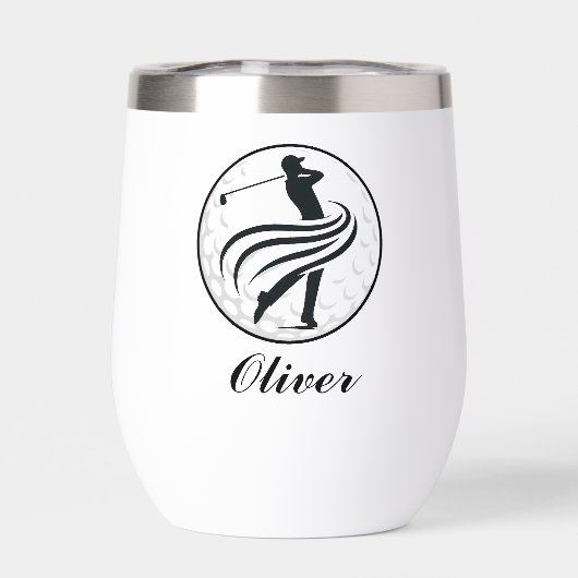 Silhouette de Golfer élégant personnalisée (Arrière)