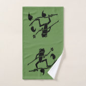 Silhouette de grenouille d'arbre (Serviette à main)