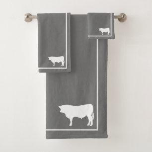 Silhouette de Grey et White Bull