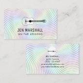 silhouette de guitare sur carte de visite tourbill (Devant / Derrière)