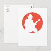 silhouette de guitariste de carte postale (Devant / Derrière)