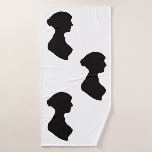 Silhouette de Jane Austen (Serviette de bain)