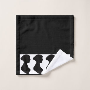 Silhouette de Jane Austen sur fond noir