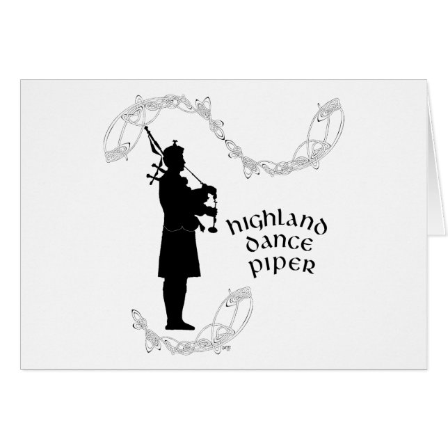Silhouette de joueur de cornemuse (Devant horizontal)