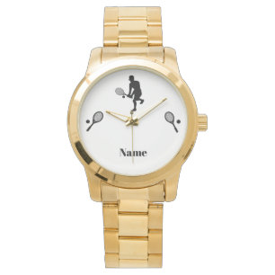 Silhouette de Joueur de tennis masculin Montre ave