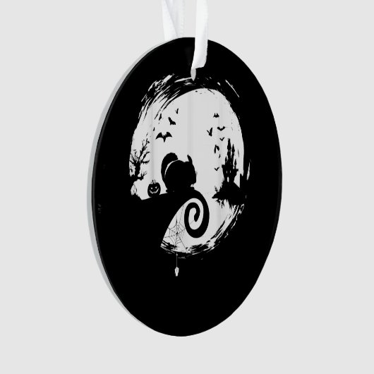 Silhouette de la lune d'Halloween de Chinchilla (devant)