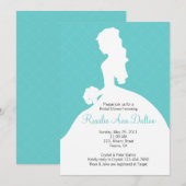 Silhouette de la mariée - Invitation à la Fête de  (Devant / Derrière)