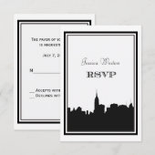 Silhouette de la skyline de NYC #2 DIY RSVP (Devant / Derrière)