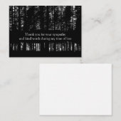 Silhouette de l'arbre forestier Carte de remerciem (Devant / Derrière)