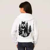 Silhouette de loup en forêt (Dos entier)