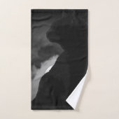 Silhouette de lune de chats noirs (Serviette à main)