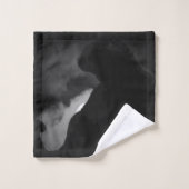 Silhouette de lune de chats noirs (Gant de toilette)