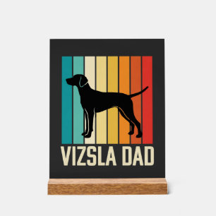 Silhouette de papa chien Vizsla rétro