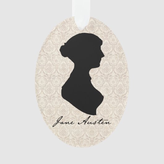 Silhouette de profil de Jane Austen (devant)