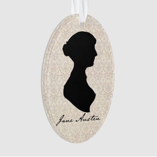 Silhouette de profil de Jane Austen (devant)