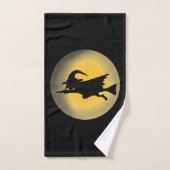 Silhouette de sorcière méchante volante (Serviette à main)