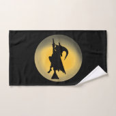 Silhouette de sorcière méchante volante (Serviette à main)