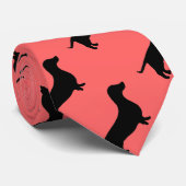 Silhouette de teckel rose ou tout cravate de (Roulé)