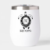 Silhouette de tortue de la mer Noire Monogramme Cu (Avant)