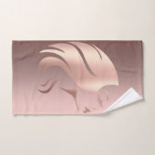 Silhouette de visage de fille tendance cool (Serviette à main)
