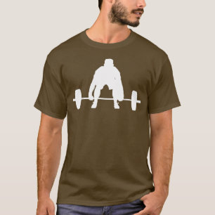 Silhouette Deadlift Deadlift Gym Fitness Weig T-shirt