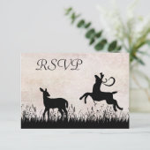 Silhouette Deer dans le mariage pré RSVP (Debout devant)