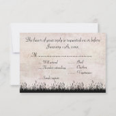 Silhouette Deer dans le mariage pré RSVP (Dos)