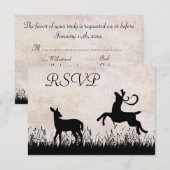 Silhouette Deer dans le mariage pré RSVP (Devant / Derrière)