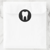 Silhouette dentaire noire dentiste autocollant den (Sac)