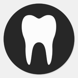 Silhouette dentaire noire dentiste autocollant den