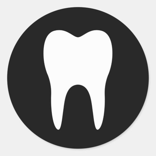 Silhouette dentaire noire dentiste autocollant den (Devant)