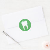 Silhouette dentaire vert dentiste autocollant dent (Enveloppe)