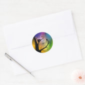 Silhouette des Chouettes dans un Stickers Arbre (Enveloppe)