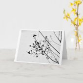 Silhouette d'hiver, carte (Fleur jaune)